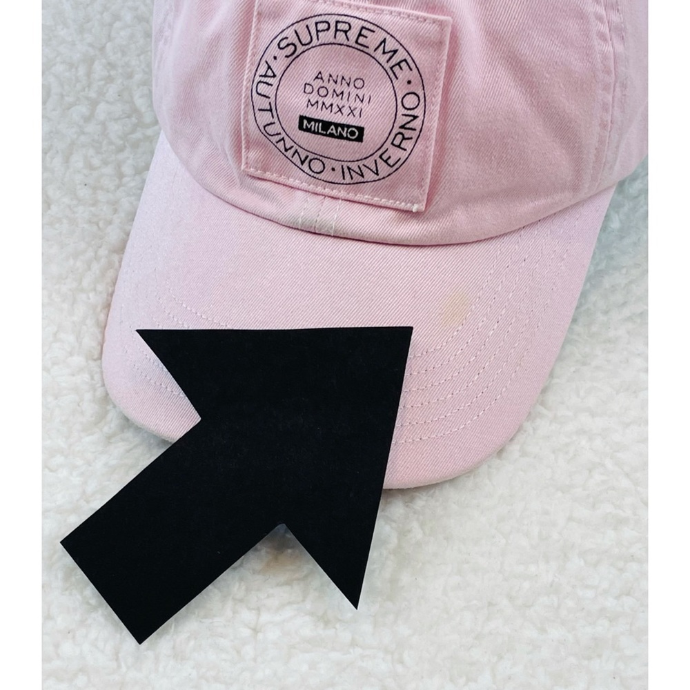 SUPREME • Milano Patch 6-Panel Baby Pink Baseball Cap - Picture 10 of 16